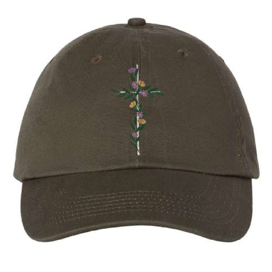 Floral Cross Dad Cap - Image 2