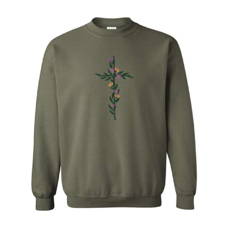 Floral Cross Sweatshirt - Image 2
